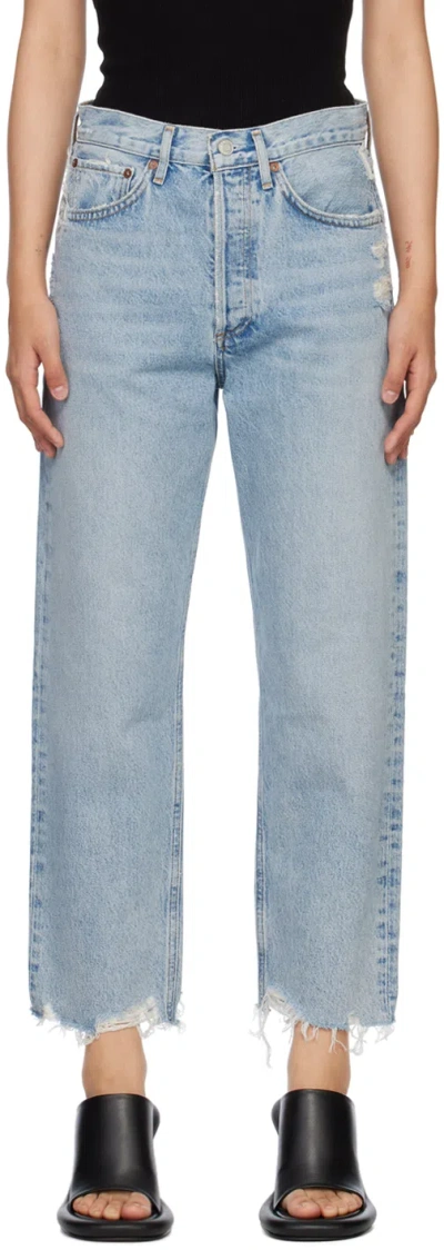 Agolde Blue 90's Crop Jeans