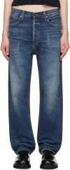 Agolde Blue Washed Jeans In Regenerated Denim In Illuminate