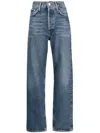AGOLDE BLUE '90S HIGH-RISE TAPERED JEANS