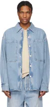Agolde Light Blue Shirt With Classic Collar In Denim Man In Circuit