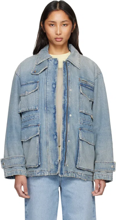 AGOLDE BLUE AUBREY DENIM JACKET