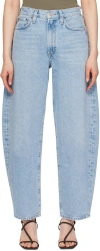 Agolde Low Curve Rigid Mid-rise Tapered Jeans In Conflict