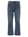Agolde Riley Crop Jeans In Blue