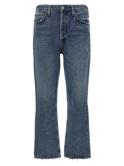 AGOLDE BLUE RILEY CROP JEANS