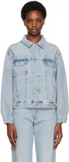 Agolde Buttoned Long-sleeved Denim Jacket In Gray