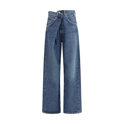 AGOLDE BLUE COTTON JEANS DENIM