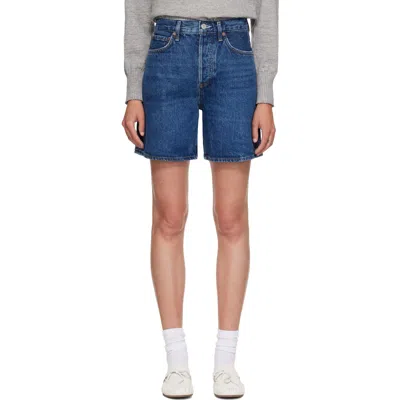 Agolde Blue Dame Denim Shorts
