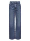 Agolde Blue Denim Harper Straight Jeans In Blue