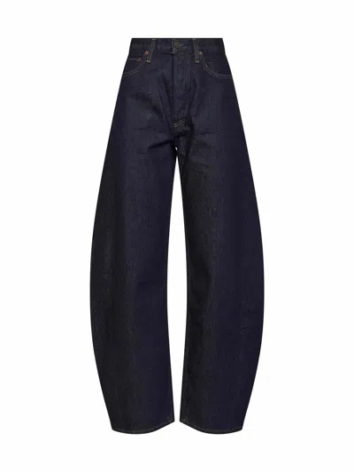 Agolde Blue Denim Luna High Rise Pieced Taper Jeans