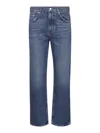 Agolde Blue Denim Valen Jeans In Blue