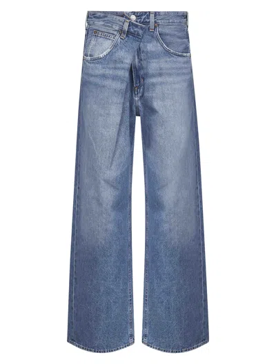 Agolde Blue Denim Vana Fold Jeans