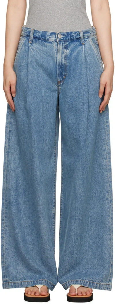 Agolde Blue Ellis Jeans In Baffle