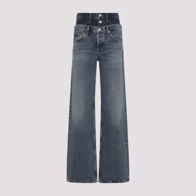 AGOLDE AGOLDE BLUE ELSON COTTON JEANS