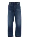 Agolde Blue Five-pocket Jeans With Lightened Effect In Regenerative Cotton Man In Blue