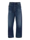Agolde Blue Five-pocket Jeans With Lightened Effect In Regenerative Cotton Man In Blu