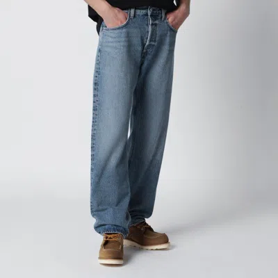 Agolde Blue Friction Jeans In Regenerated Denim