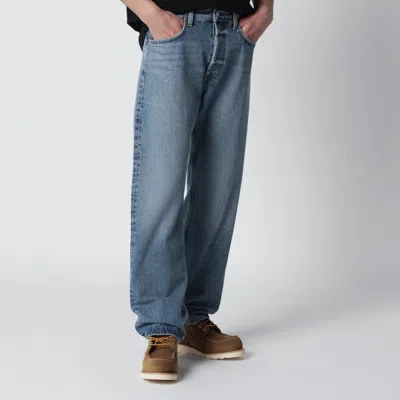 Agolde Blue Friction Jeans In Regenerated Denim Men