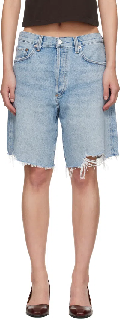 Agolde Blue Indra Denim Shorts