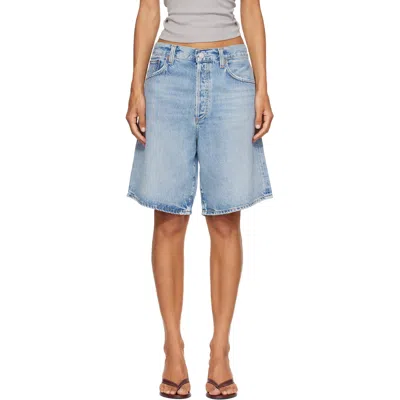Agolde Blue Indra Denim Shorts