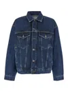 AGOLDE BLUE JACKET WITH VINTAGE EFFECT IN DENIM MAN