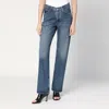 Agolde Blue Jeans With A Faded Effect In Blended Regenerated Denim In Blue