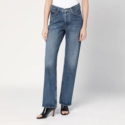 AGOLDE AGOLDE  BLUE JEANS WITH A FADED EFFECT IN BLENDED REGENERATED DENIM