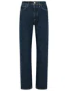 Agolde Blue Jeans With Belt Loops And Logo Patch On The Rear In Denim Woman In Blue