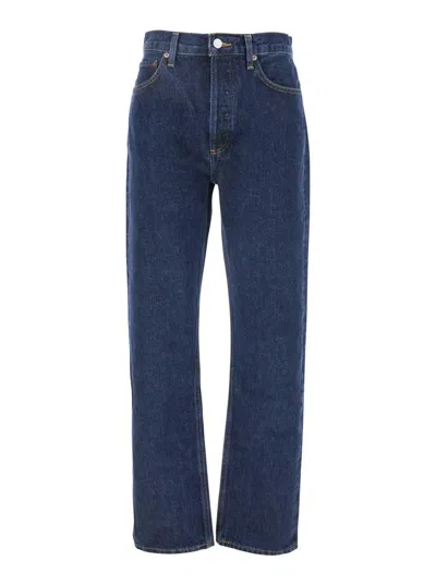 Agolde Blue Jeans With Belt Loops And Logo Patch On The Rear