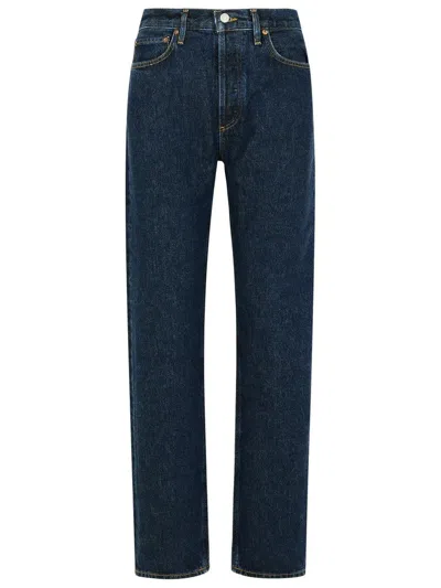 Agolde Blue Jeans With Belt Loops And Logo Patch On The Rear