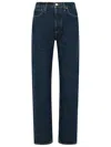 Agolde Blue Jeans With Belt Loops And Logo Patch On The Rear In Denim Woman In Blue