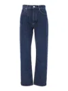 Agolde Blue Jeans With Belt Loops And Logo Patch On The Rear In Denim Woman