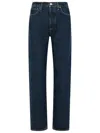 Agolde Blue Jeans With Belt Loops And Logo Patch On The Rear In Denim Woman