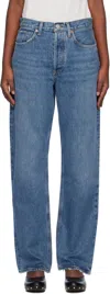 Agolde Blue Kelly Jeans In Essence (dk Ind)