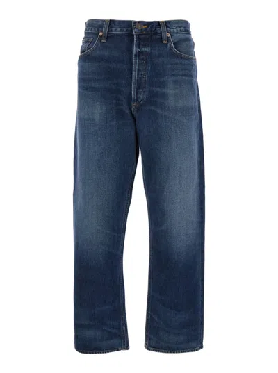 AGOLDE BLUE LIGHTENED EFFECT JEANS