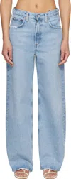 Agolde Blue Low Curve Jeans In Blue