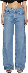 Agolde Temple Denim Trousers Belt Loops In Fairway (vint Md Ind