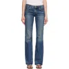 Agolde Low Rise Bootcut Jeans In Combination In Blue