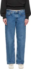 Agolde Blue Low Rise Loose Jeans