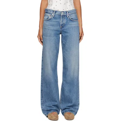 Agolde Vintage Loose Jeans In Medium Indigo Denim In Blue