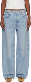 Agolde Low Slung Baggy Jeans In Libertine In Force (vint Marbled