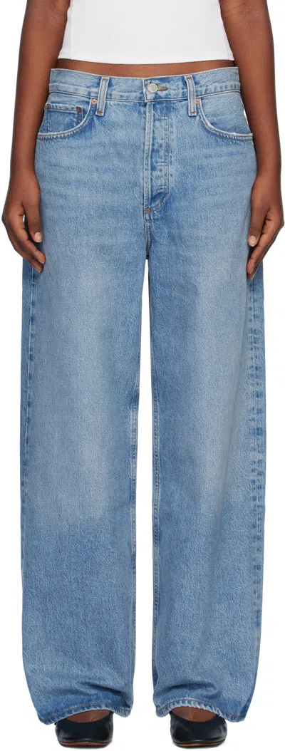 AGOLDE BLUE LOW SLUNG BAGGY 30.5 JEANS