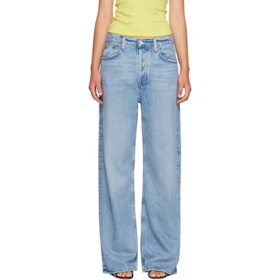 Agolde Blue Low Slung Baggy Jeans