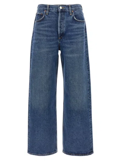 AGOLDE BLUE LOW SLUNG BAGGY JEANS
