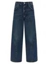 Agolde Five-pocket Denim Trousers In Blue