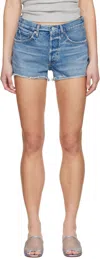 Agolde Parker Vintage Cut Off Shorts Dark Swapmeet In Chorus (md Vint Ind)
