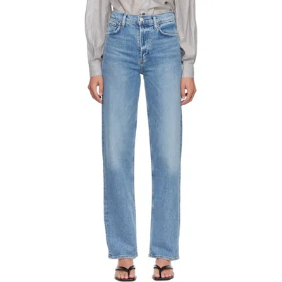 Agolde Blue Ren Jeans In Measure (md Wsh Ind