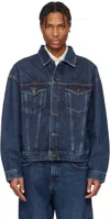 Agolde Blue Jacket With Vintage Effect In Pendulum
