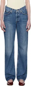 Agolde Blue V-waist Kelly Jeans In Essence