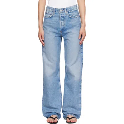 Agolde Blue Vintage Loose Jeans In Outbreak (md Worn In