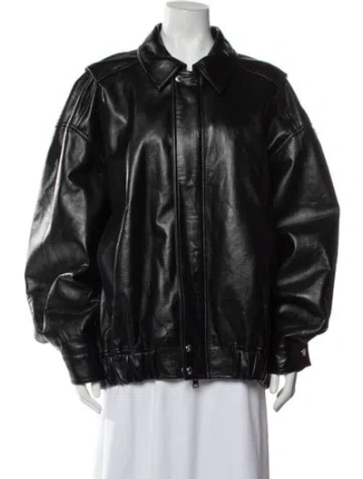 Pre-owned Agolde Bomber Jacket In Black